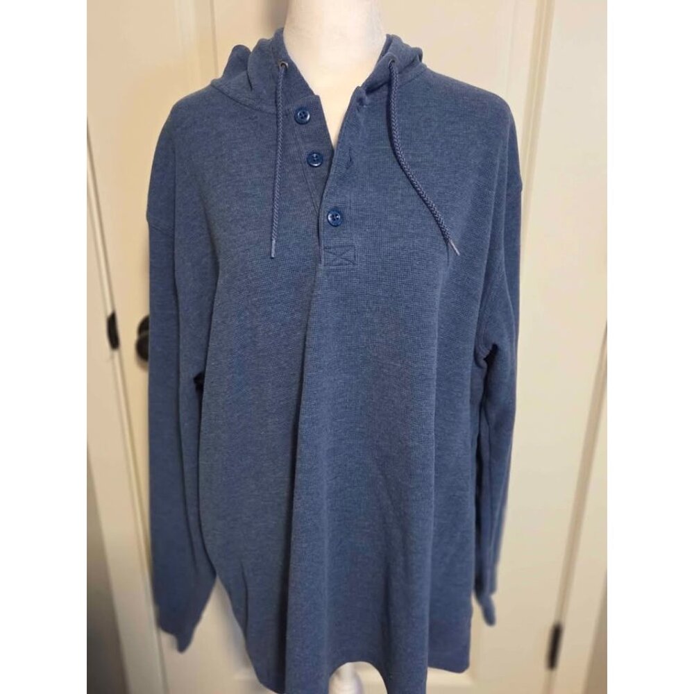 LL Bean mens pullover Henley sweatshirt XL